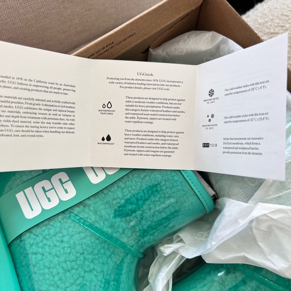 UGG CLASSIC CLEAR MINI GREEN *NWT* - Picture 4 of 4